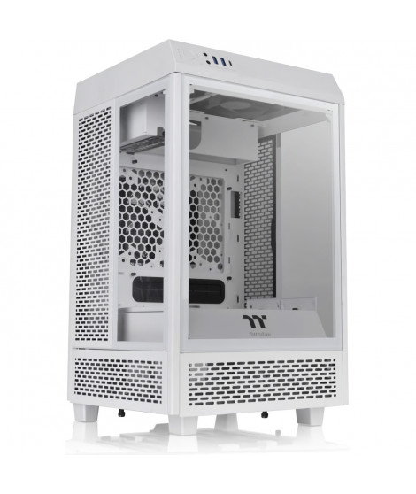 Boîtier PC - THERMALTAKE - The Tower 100 - Boitier sans alimentation - Mini tour - Format Mini-ITX - Blanc ( CA-1R3-00S6WN-00 )