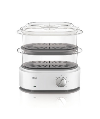 Cuiseur vapeur BRAUN Identity Collection FS5100WH - Blanc - 850W - 3.1L - Turbo vapeur - Cuiseur a oeufs