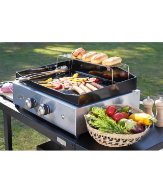 Plancha gaz - LE MARQUIER - Pure grill 260 inox - 2 brûleurs