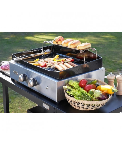 Plancha gaz - LE MARQUIER - Pure grill 260 inox - 2 brûleurs
