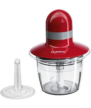 Hachoir BOSCH MMR08R2 - Rouge/Gris - 400W - Capacité 0,8L - Couteau inox - Batteur a blancs