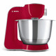 Robot de cuisine - BOSCH Kitchen machine MUM5 - Rouge foncé/silver - 1000W-7 vitesses+pulse - Bol mélangeur inox 3,9L