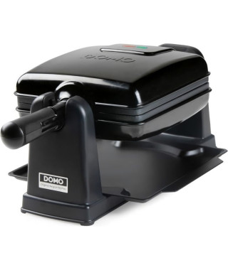 DOMO Gaufrier rotatif - DO9224W -  Rotatif a 180° - Revetement anti-adhésif - Poignée cool-touch - 2 personnes