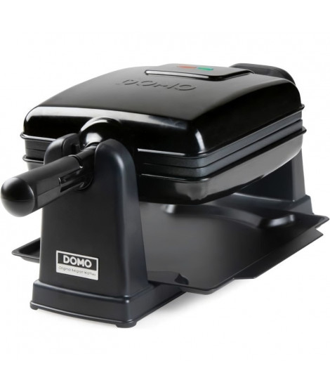 DOMO Gaufrier rotatif - DO9224W -  Rotatif a 180° - Revetement anti-adhésif - Poignée cool-touch - 2 personnes
