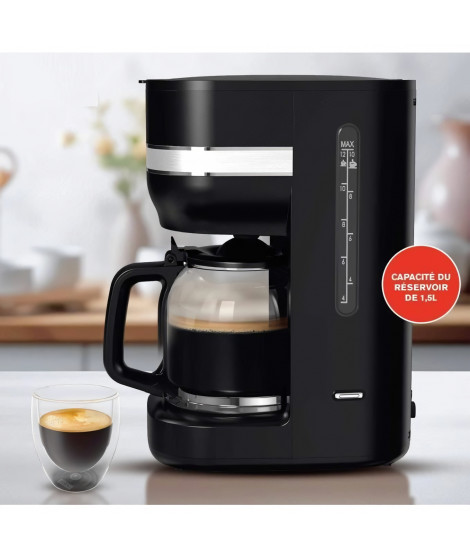 Cafetiere Filtre - Arthur Martin - AMPCM50  Capacité : 1.5L  Jusqu'a 12 tasses - 900W