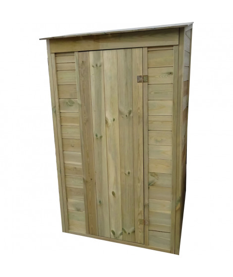 Abri de jardin mural - JARDIN SAUVAGE - Bois pin autoclavé 100 % FSC - 108 x 55 x 176-186 cm