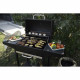 Barbecue a charbon avec desserte - LIVOO - DOC250 - Thermometre intégré - 119 x 50 x 101 cm - Structure en acier peint - Noir