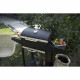 Barbecue a charbon avec desserte - LIVOO - DOC250 - Thermometre intégré - 119 x 50 x 101 cm - Structure en acier peint - Noir