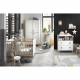 Chambre bébé trio OSLO - Lit 120x60 + Commode a langer 2 tiroirs étoiles + Armoire 3 portes - SAUTHON
