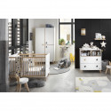 Chambre bébé trio OSLO - Lit 120x60 + Commode a langer + Armoire 3 portes - SAUTHON