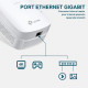 CPL 1300 Mbps - TP-Link TL-PA8015P KIT - Prise CPL avec 1 Port Ethernet Gigabit et Prise Intégrée - Boitier CPL Kit de 2