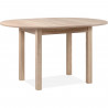 Table a manger extensible ronde COBURG - Décor chene sonoma - L100-140 x H76 x P100 cm - Allonge incluse dans l'emballage