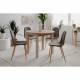 Table a manger extensible ronde COBURG - Décor chene sonoma - L100-140 x H76 x P100 cm - Allonge incluse dans l'emballage