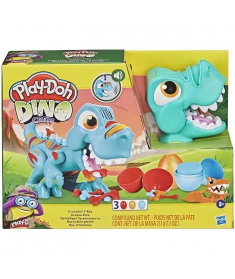 PLAY-DOH - Dino Crew - Croque Dino - jouet pour enfants avec bruits de dinosaure - 3 oeufs PLAY-DOH - a partir de 3 ans