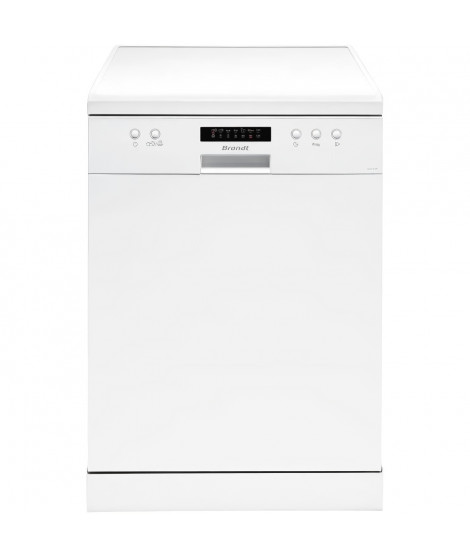 Lave-vaisselle pose libre BRANDT LVC147W - 14 couverts - Standard - L60cm - 47dB - Blanc