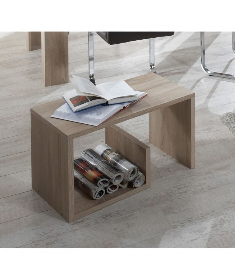 Table basse - Décor chene - L59 x H38 x P36 cm - Fabriqué en Allemagne