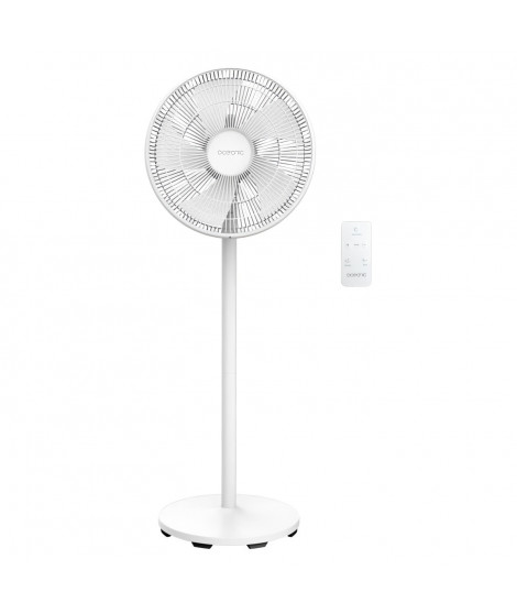 OCEANIC Ventilateur de pied - 50 W - Ø 40 cm - 3 vitesses - Oscillant - Inclinable - Blanc