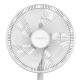 OCEANIC Ventilateur de pied - 50 W - Ø 40 cm - 3 vitesses - Oscillant - Inclinable - Blanc