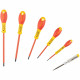 Jeu de 6 Tournevis Isolés 1000V - STANLEY FATMAX - 0-65-443 - Electricien + Pozidriv + Testeur