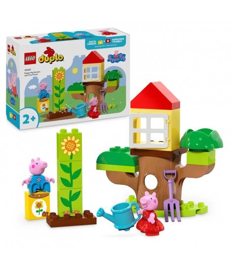 LEGO DUPLO 10431 Le Jardin et la Cabane dans l'Arbre de Peppa Pig - Jouet Créatif
