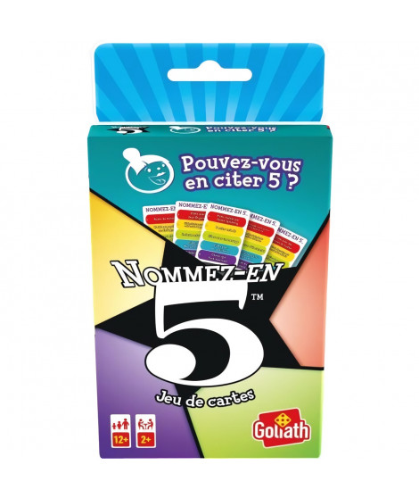Nommez-en 5 - Jeu de cartes - GOLIATH