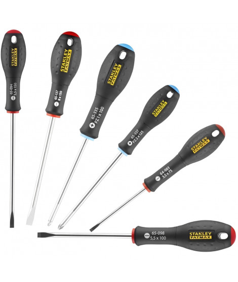 Jeu de 6 Tournevis - STANLEY FATMAX - 0-65-428 - Electricien + Mecanicien + Pozidriv