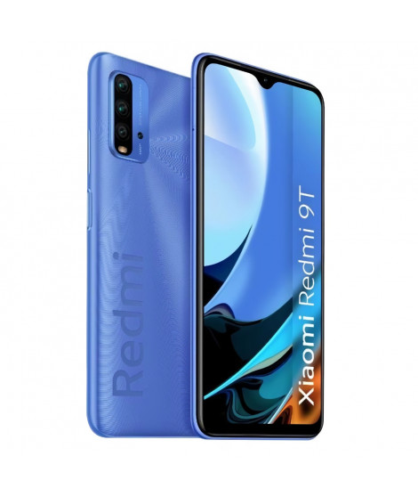 Smartphone XIAOMI Redmi 9T 128Go Bleu - Double caméra orientée vers l'arriere - Reconnaissance faciale par IA