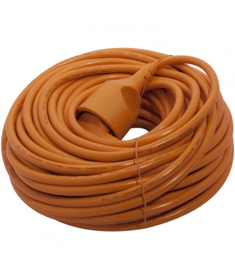 CHACON-Prolongateur HO5VVF 3 x 1,5 mm² 25 m - Orange