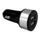 DHL Adaptateur allume-cigare - 12 - 24 V - 24 Watt - connecteurs de sortie : 2 - Noir