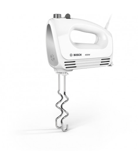 Batteur - BOSCH CleverMixx - 400W - 4 vitesses + Pulse - 2 fouets + 2 pétrisseurs inox