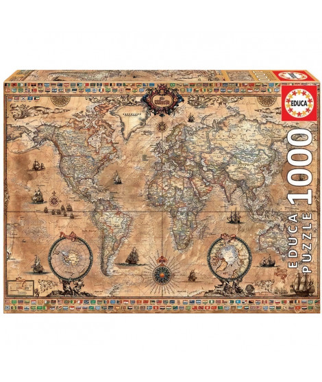 EDUCA -Puzzle -  EDUCA PUZZLE 1000 MAPPEMONDE