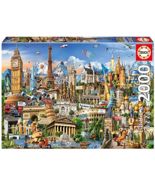 EDUCA Puzzle 2000 pieces Symboles D'Europe