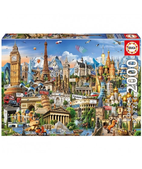 EDUCA Puzzle 2000 pieces Symboles D'Europe