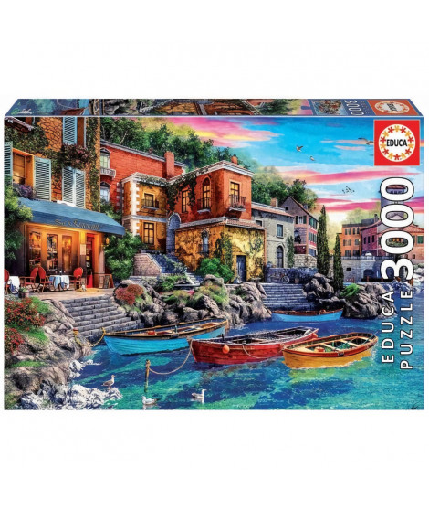 EDUCA - Puzzle - 3000 Coucher du soleil a Côme
