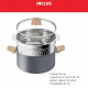 TEFAL G2669002 Natural Force Faitout Detox 24 cm + Couv + Panier vapeur, Antiadhésif, Thermo-Signal, Induction, Fabriqué en …