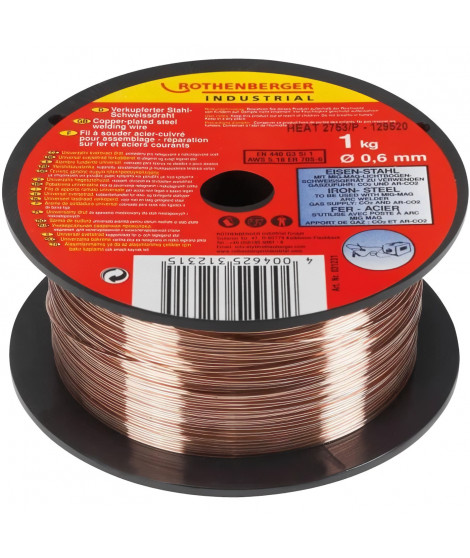 ROTHENBERGER Fil a souder pour poste -Acier/Cuivre - 0,6mm