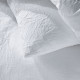 Parure de lit - TODAY - 123318 - 1 personne - 140x200 cm - Gaze de coton unie - Craie