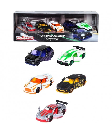 Majorette - Coffret 5 véhicules miniatures dont 2 exclusifs - Color Trace - Edition Limitée