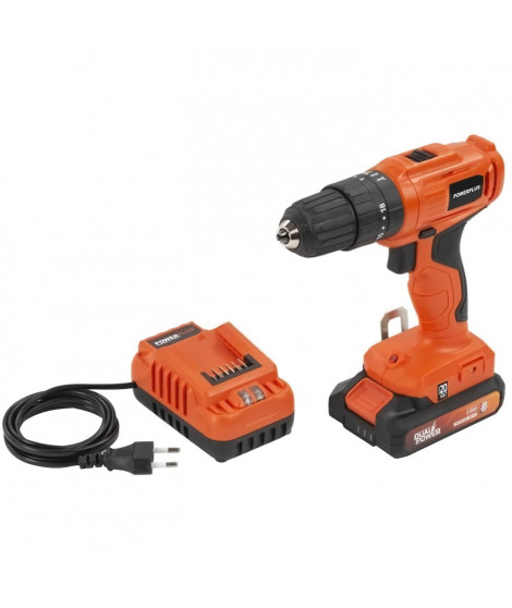 Perceuse a percussion sans Fil - Dual Power - POWDPO1110 - 3 en 1 - 20V - Avec batterie & chargeur