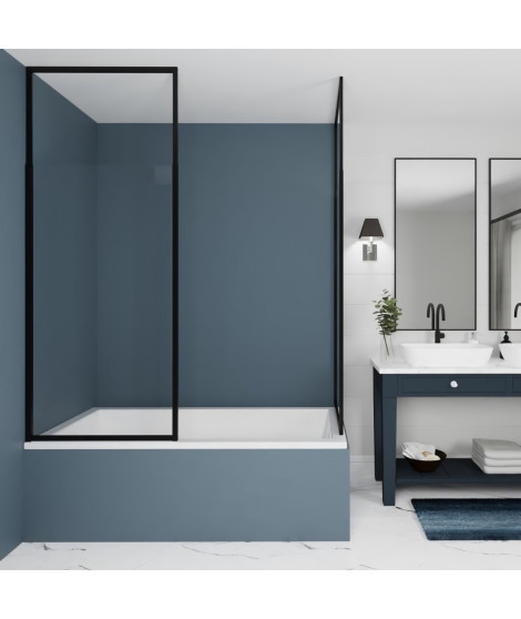 Pare Baignoire 1 volet - GELCO - ONLY Noir - 70 x 155 / 210