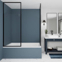 Pare Baignoire 1 volet - GELCO - ONLY Noir - 70 x 155 / 210