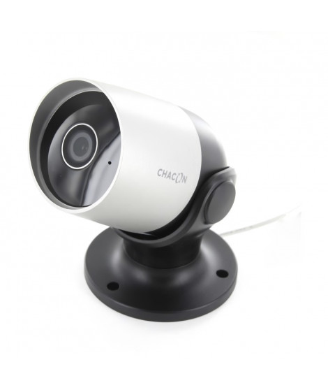 Caméra extérieure - CHACON - IPCAM-FE04 - Wi-Fi - 1080 P - Compatible Google home et Alexa - Blanc