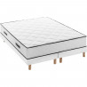 Ensemble matelas 180x200 cm + sommiers 2x90x200 cm - Ressorts ensachés - 7 zones de confort  - 27 cm - Équilibré - DEKO DREAM