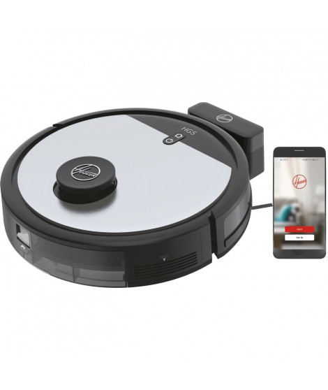 Hoover HG510D Aspirateur Robot Dry - WIFI - Navigation Laser - Brosse XL - Autonomie 90min - Puissant - Ultra silencieux 68 dBA