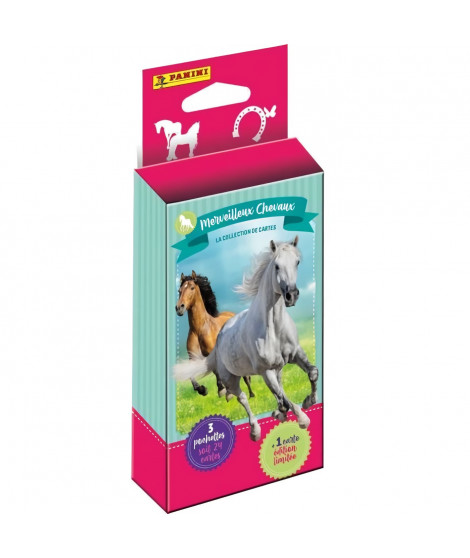 Blister - PANINI - Collection de cartes pour les fans de chevaux - Contient 3 pochettes de 8 cartes + 1 carte en édition limitée