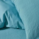 Parure de lit - TODAY - 123330 - 2 personnes - 240x220cm - Gaze de coton unie - Lagon