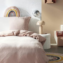 Parure de lit - TODAY - 123332 - 1 personne - 140x200 cm - Gaze de coton unie - Rose des sables