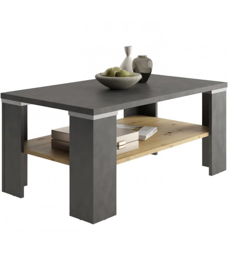 Table basse - Décor Matera et chene Artisan - L100 x H46 x P60 cm - Fabriqué en Allemagne