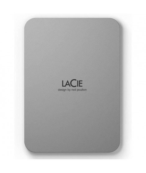 Disque dur portable externe - LACIE - Mobile Drive v2 - USB 3.1-C - 2To - Gris (STLP2000400)