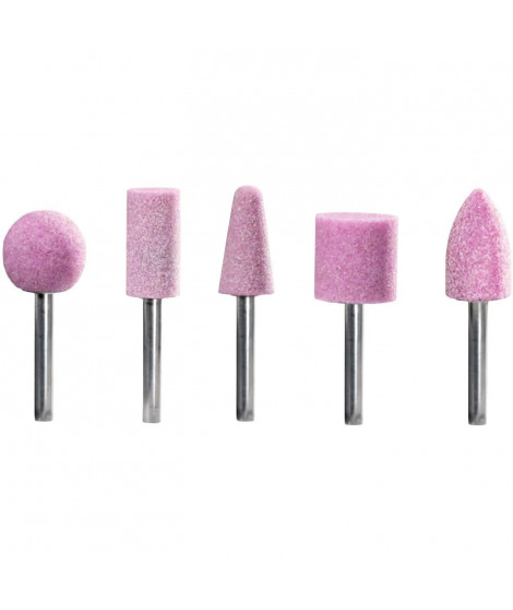 Assortiment de Meules sur tige pour meuleuse droite - METABO - Pour l'acier et la fonte d'acier